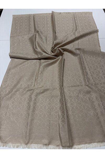 ipekevi Mini Seljuk Monogram Cotton Silk Shawl Beige