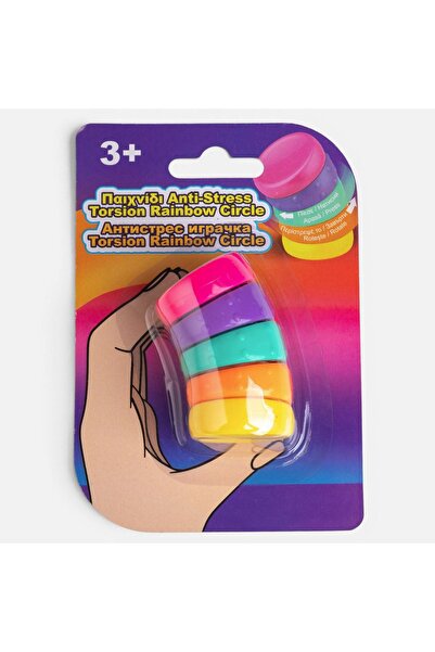 OEM Cerc anti-stres cu torsie, în culorile curcubeului - 5 straturi colorate