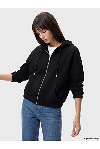 LC Waikiki Rmz Gi̇yi̇m Farkiyla Soft Touch Women's Zippered Sweatshirt