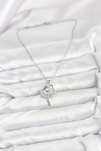 online kapsulavm avm alışveriş 316L Steel Silver Color Ballerina Model Women'...
