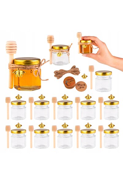 SuperButelki Set Cadou de Mini Borcane din Sticla cu Dozator Si Capace, 45 ml...