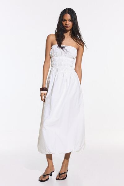 Bershka Maksi poplin elbise