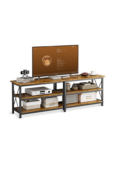 DASEN Modern White TV Stand Console Table with 3-Tier Storage Shelf, 160*40*6...