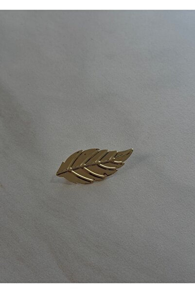 KİLİGİSTANBUL GOLD RENK YAPRAK BROŞ
