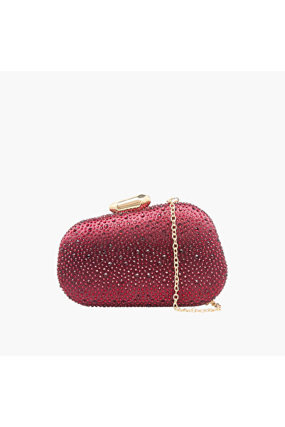 SASHA Embellished Clutch with Chain Strap