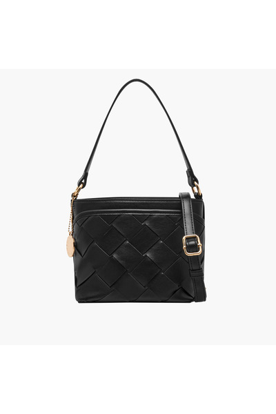 Marina Galanti Weave Textured Bucket Bag with Detachable Strap