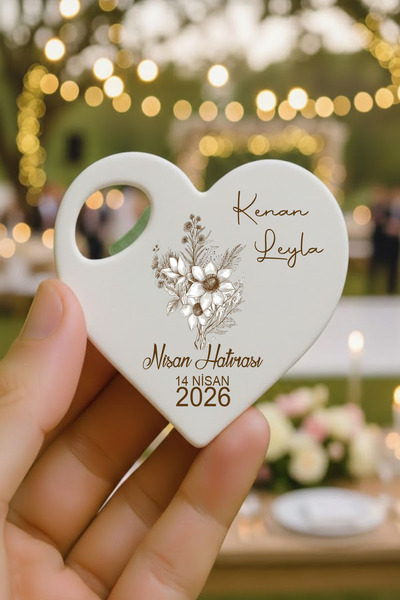 Moda Glo Nişan Söz İçin Kişiye Özel Açacak Magnet (20 adet) Hediyelik Şişe Aç...