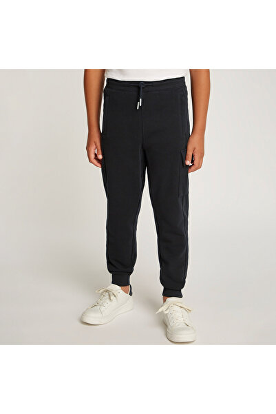 Calvin Klein Cargo Jogger Çocuk Siyah Eşofman Altı