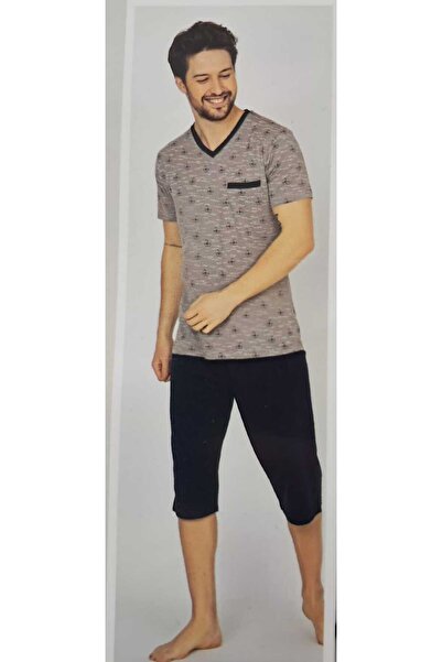 Erse %100 Pamuk Erkek Kapri Pijama Takım