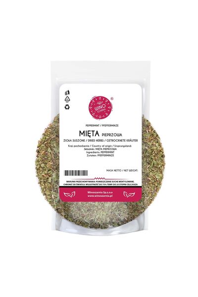winoszarnia Dried mint leaves - 500g, Dried mint leaf tea