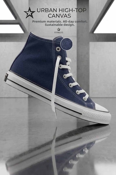 rekorsport Unisex Υφασμάτινα Παπούτσια Sneaker με Ψηλό Κορδόνι στον Αστράγαλο...