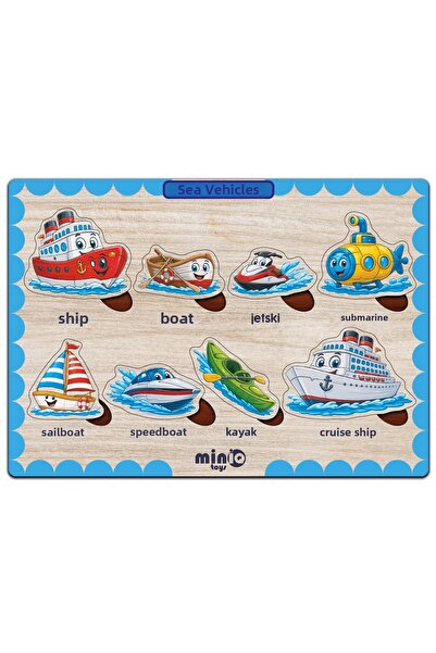 minİQ toys لغز خشبي تعليمي للمركبات البحرية التركية