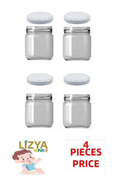 LİZYA BABY Pasabahce Glass Jar with White Lid 210 Cc Yogurt Baby Food Canned ...