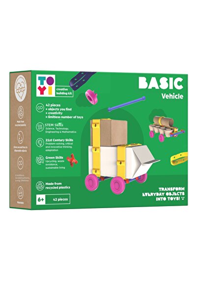 Toyi المركبات الأساسية - مجموعة STEM المكونة من 42 قطعة وألعاب البناء الإبداعية