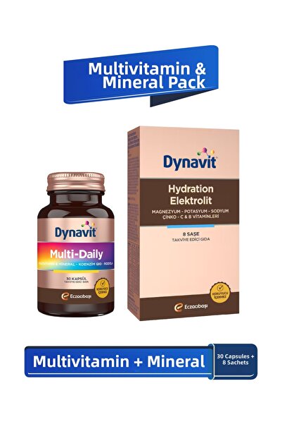 Dynavit Multidaily 30 Capsules + Hydration Electrolytes 8 Sachets – Multivita...