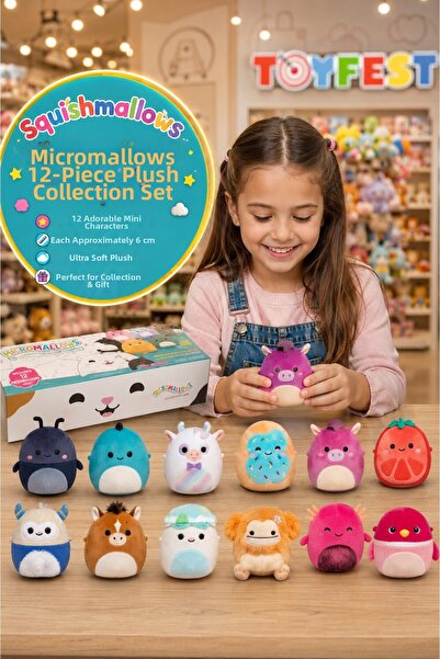 TOYFEST Squishmallows Micromallows 12-Piece Collection Plush Set Original Min...