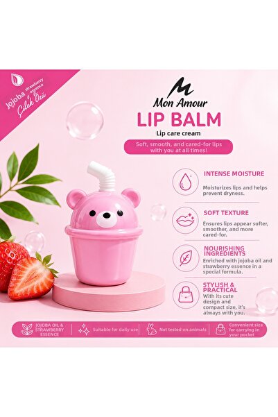 ela777 Pipette Shaped Pink Lip Care Balm Lip Balm