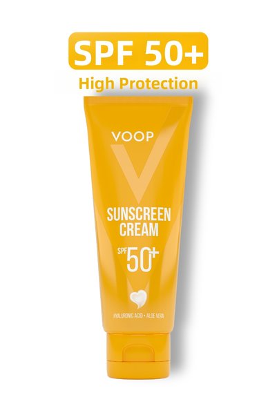 VOOP Body & Face Sunscreen Very High Protection 50 Spf - 100 ml |   Hyaluronic Acid & Aloe Vera