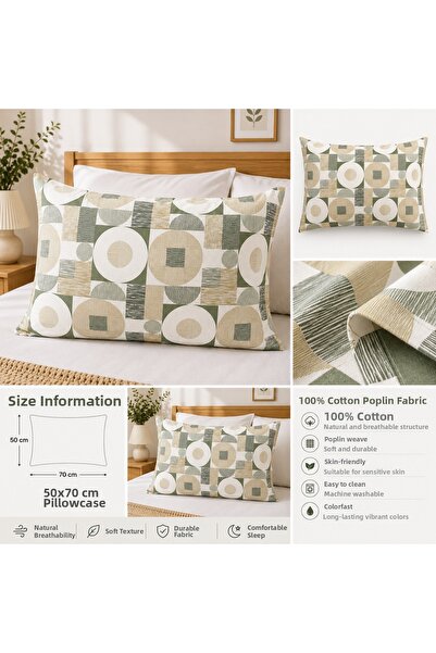 DOĞA EV TEKSTİLİ Doğanın Tüm Renkleri 2-Pack Pillowcases 50X70 - 100% Cotton ...