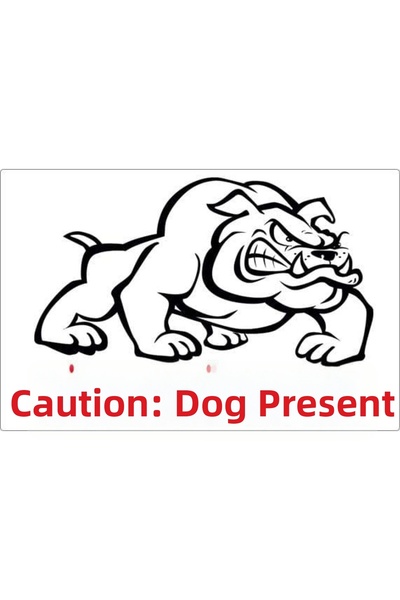Generic Brand Beware dog warning sign (bulldog)