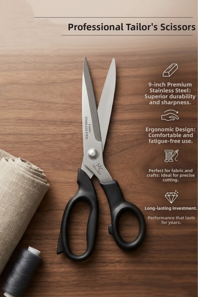 Hobi Goom Professional Tailor Scissors 9 Inch |   Stainless Steel Fabric, Cut...