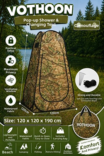 magicool Automatic Cabin Dressing Tent 120X120X190 cm Shower & Wc Tent with T...