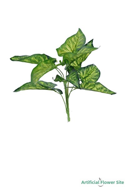Yapay Çiçek Sitesi Artificial Difenbahya Plant 9 Branches 35 cm Light Green