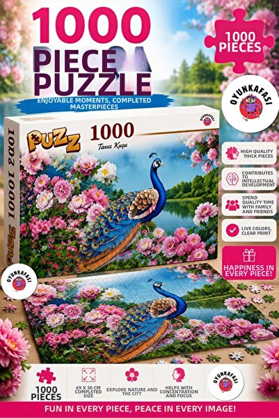 Ritoys Peacocks and Flowers Landscape 1000 Piece Puzzle Jigsaw Puzzle