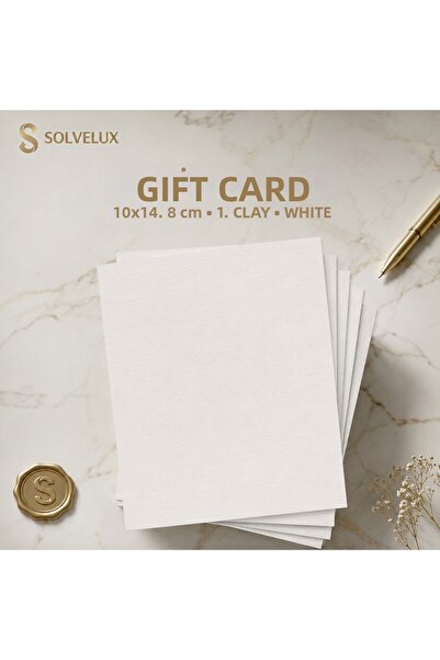 SOLVELUX بطاقة هدايا وتهنئة بيضاء رقم 1 ورق خام بدون طباعة 250 جرام 10x14.8 س...