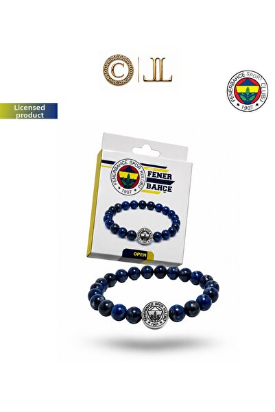Fenerbahçe New Season Unisex Licensed Lapis (8mm) Natural Stone Bracelet with...