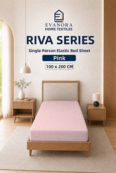 evonora Pink Single Elasticated Bed Sheet 100 X 200 cm – Full Fit, Soft and B...