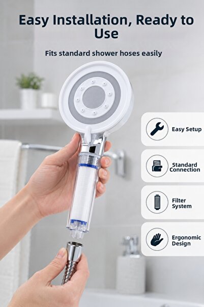 teknotrust Pressure-Boosting Shower Head with Premium Filter Chamber and Lime...