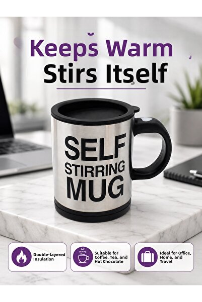 shopwave Practical and Durable Thermos Mug |   One Button Automatic Mixing
