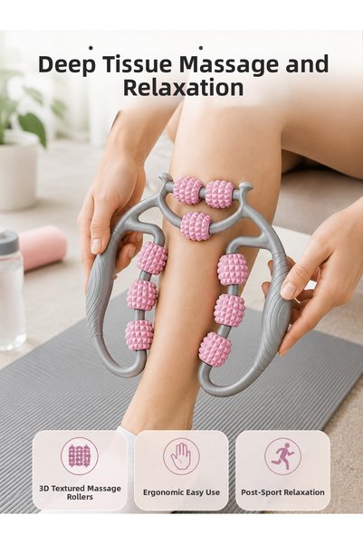 teknotrust Preminium Portable 3D Massage Roller – Muscle Relaxing and Fat Red...