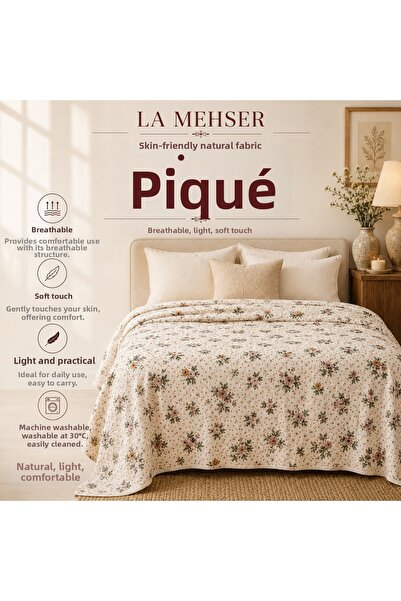 LA MEHSER Daily Coverlet Double Seasonal Pique