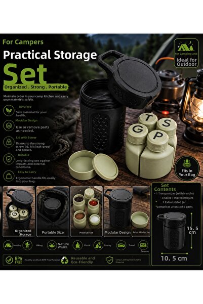 SAF HOBİ ATÖLYE DESİGN Camping & Outdoor Multi-Purpose Spice and Storage Set ...
