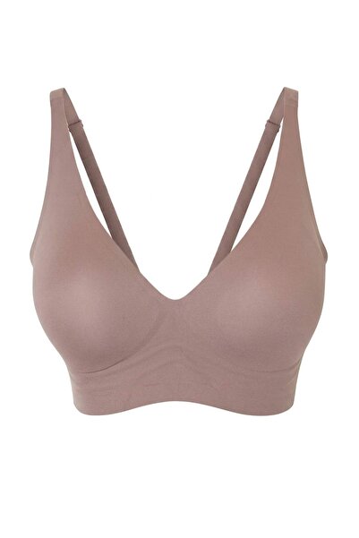 Trendyol Collection Mink Single Micro Flat Throw Cap Bralette Bra Thmss26Su00020