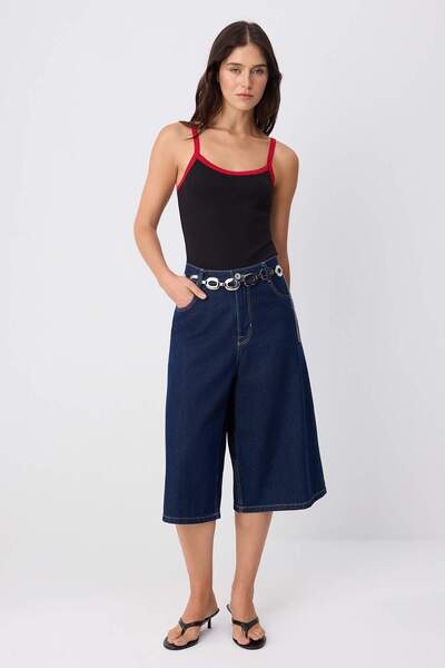 Trendyol Collection Black Plain Fitted Pool Collar Sleeveless Ribbed Snap Fas...