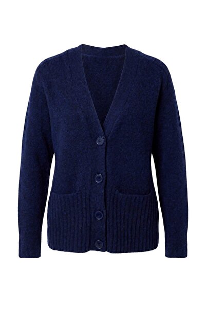 Trendyol Collection Wardrobe Essentials Navy Blue Soft Textured Basic Wide Fi...