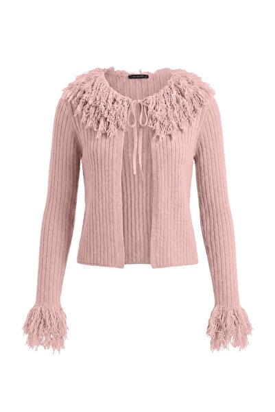 Trendyol Collection Tricotaj cu guler cu aspect de blană, cu textură moale, r...