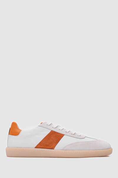 TOGO Beyaz Hakiki Deri Kadın Sneaker Ayakkabı [060205]