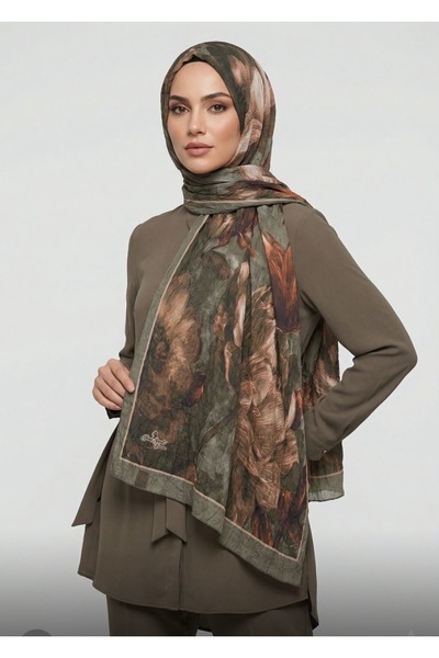 SCARFS Dijital bambu kraş şal
