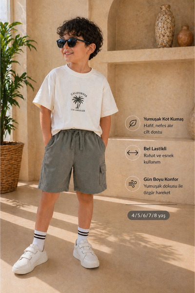 nk kids شورت NK 4-8 سوليدر