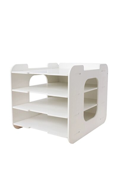 eR D L Document holder with 4 shelves, white,