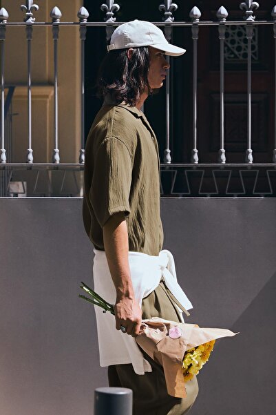 Bershka Kısa kollu rustik gömlek