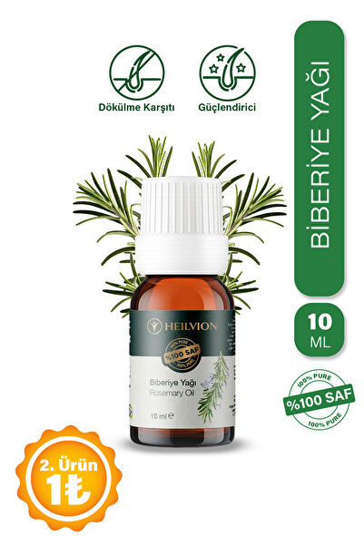 HEILVION Biberiye Uçucu Yağı %100 Saf ve Doğal 10 ML Saç & Cilt Bakım Yağı & ...