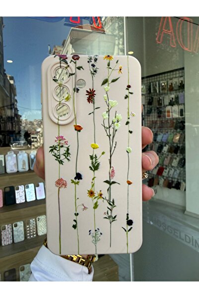 OVADA Samsung Galaxy A35/55 Uyumlu Sarmaşık Ve Çiçek Desenli Silikon Telefon ...