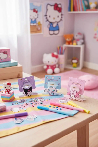 SANRIO Lisanslı Hello Kitty Ve Arkadaşları Sweet Factory Serisi Figürlü Saç T...