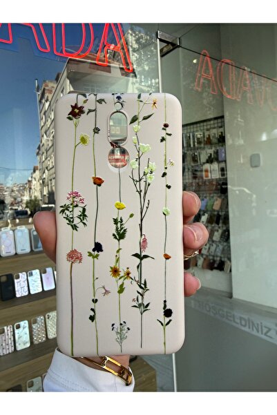 OVADA Huawei Mate 10 Lite Uyumlu Sarmaşık Ve Çiçek Desenli Silikon Telefon Kı...