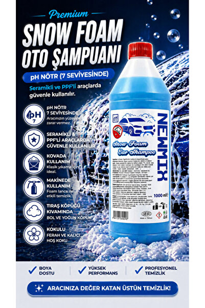 NEWMİX Cilalı Snow Foam Oto Şampuanı 900ml